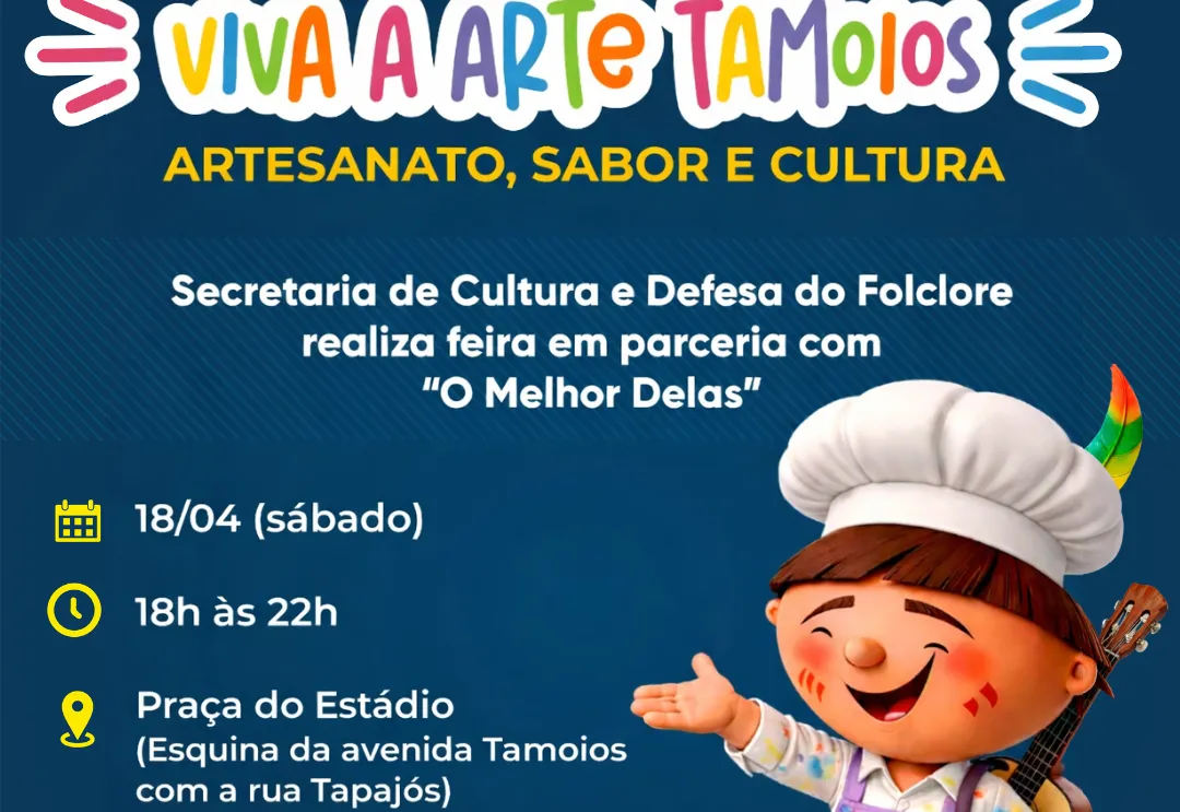 Praça do Estádio recebe evento “Viva a Arte Tamoios” com artesanato, gastronomia e cultura