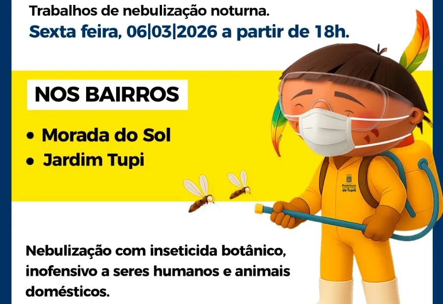 Nebulização com inseticida botânico chega ao Morada do Sol e Jardim Tupi