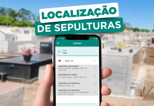 Aplicativo de celular para localização de túmulos está disponível em Tupã
