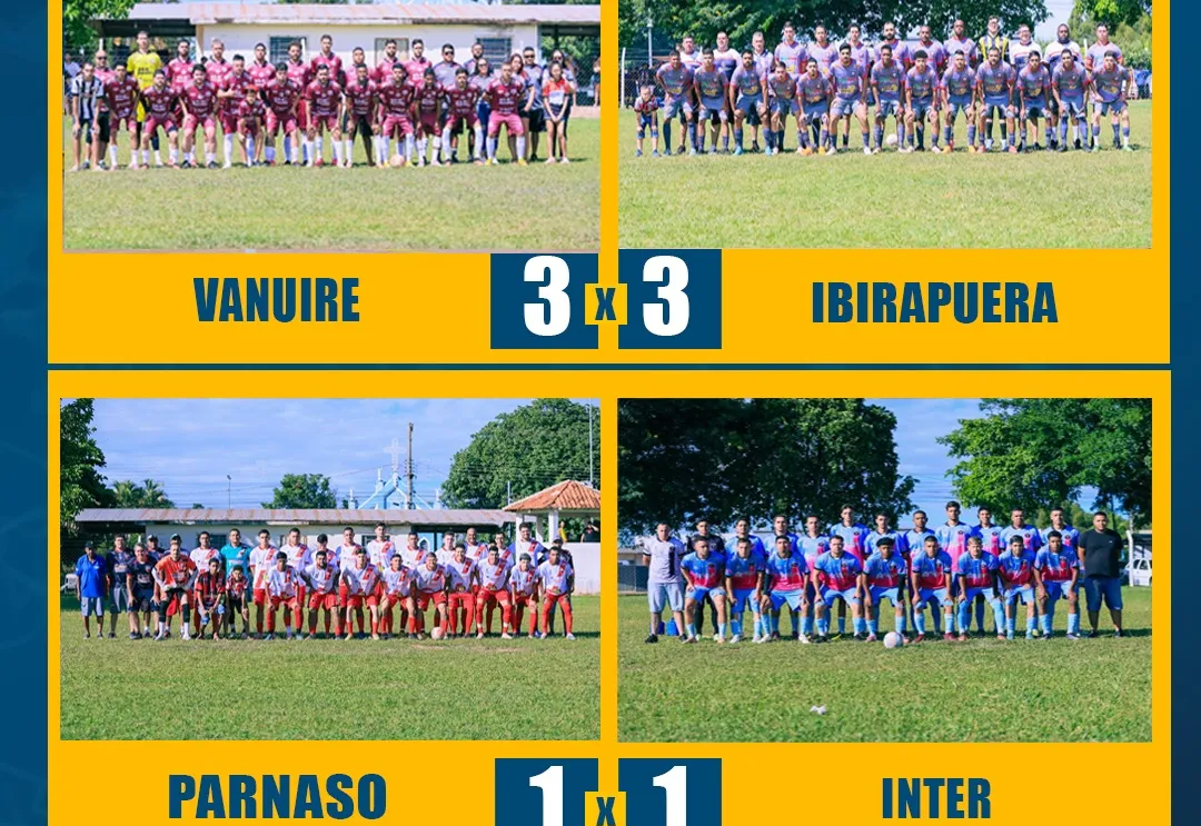 Copa de Futebol de Parnaso: rodada é marcada por dois empates