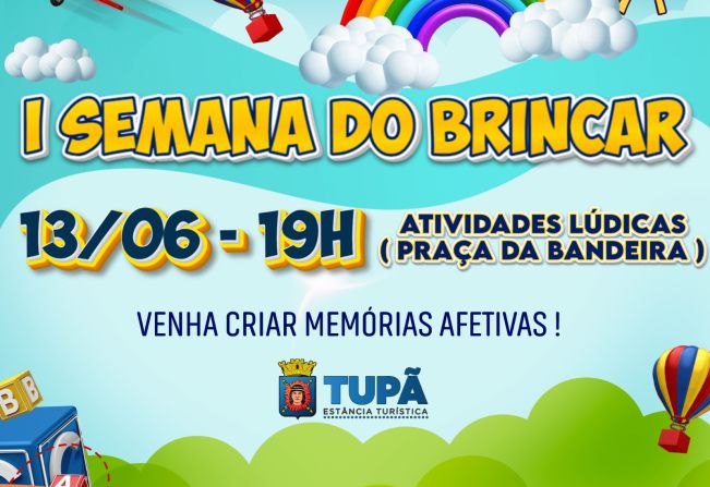 Semana do Brincar resgata brincadeira e atividades infantis