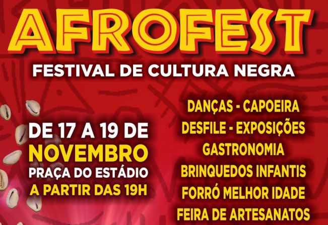 AFROFEST celebra Dia da Consciência Negra com festa de 17 a 19/11 na Praça do Estádio