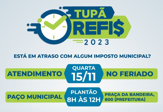 Prefeitura mantém plantão neste feriado para renegociação de tributos