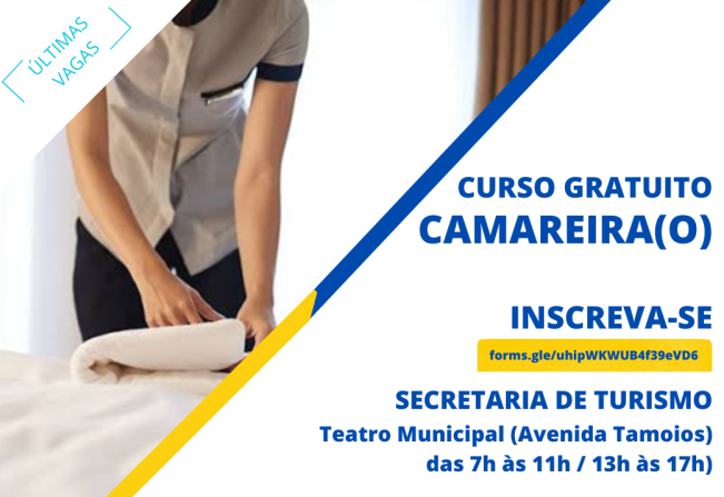 Prefeitura abre inscrições para curso de camareira