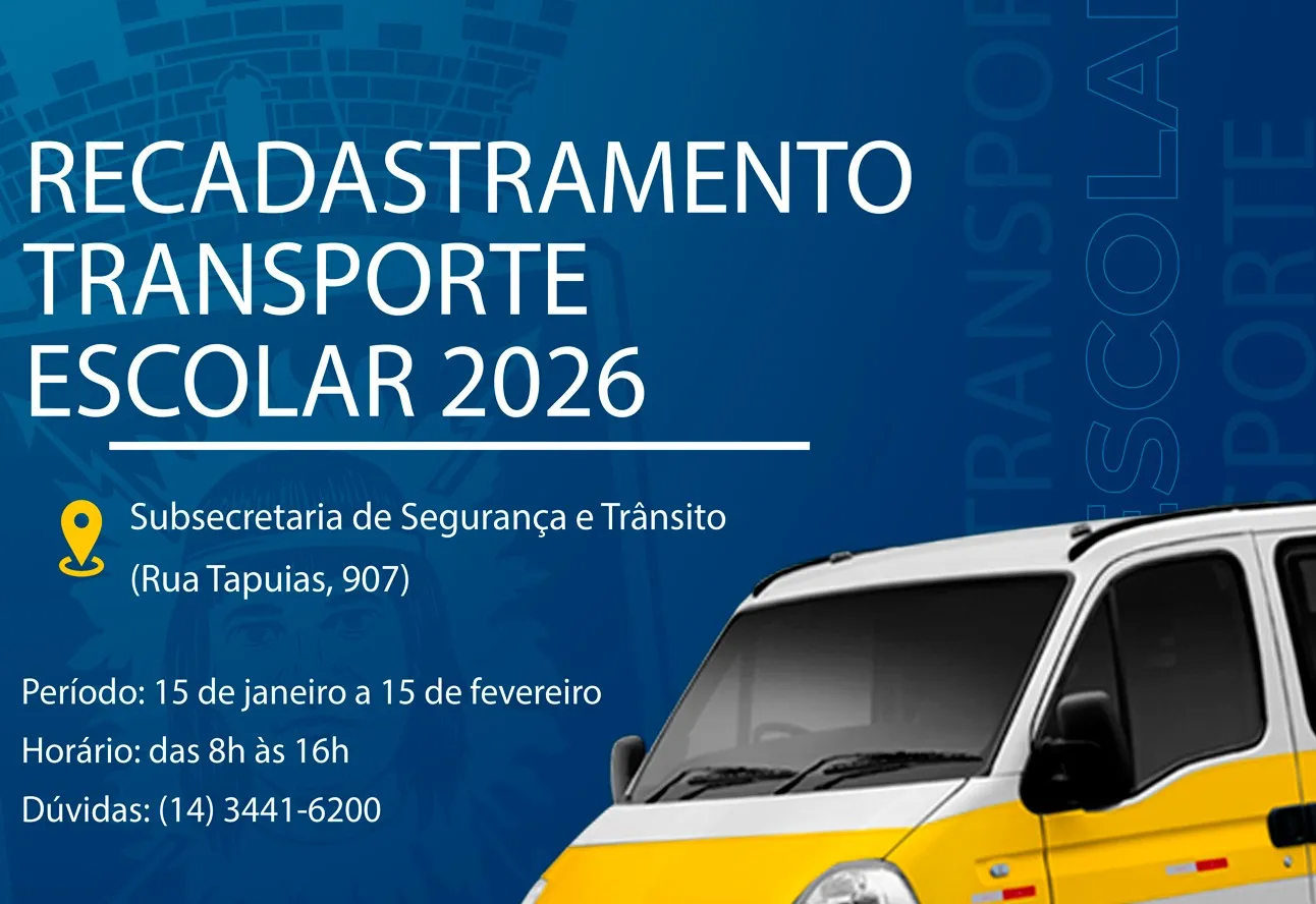Vans de transporte escolar devem fazer recadastramento