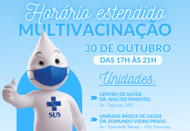 Algumas Unidades de Saúde terão horário estendido na segunda-feira