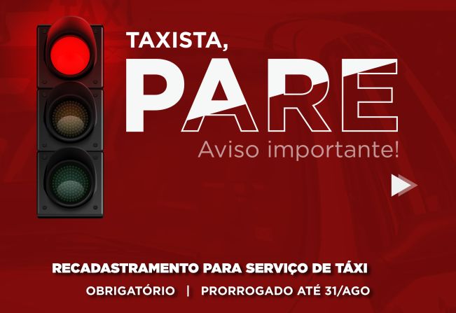 Recadastramento de taxistas termina nesta quinta-feira