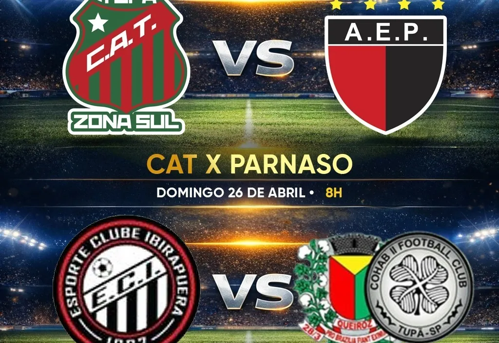 Semifinais da Copa de Futebol de Parnaso acontecem neste domingo