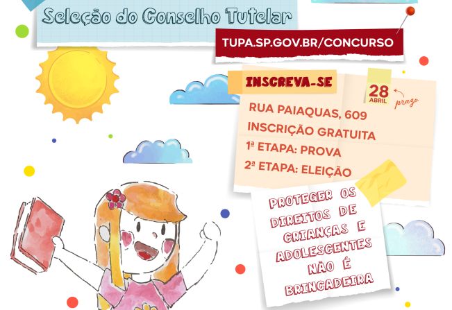 Tupã irá selecionar novos conselheiros tutelares; inscrições estão abertas