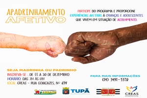Prefeitura de Tupã e TJSP abrem inscrições para Apadrinhamento Afetivo