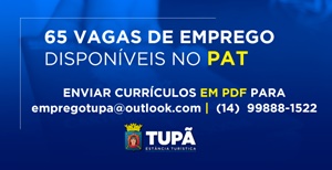 65 vagas estão disponíveis no PAT esta semana