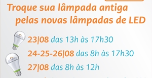 ‘Nossa Energia’ realiza troca de lâmpadas apenas com apresentação de documentos e conta de luz