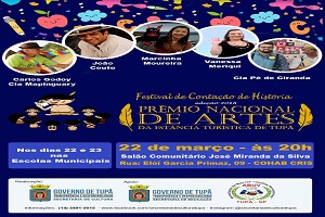 Festival de Contação de Histórias será realizado nos dias 22 e 23 de Março