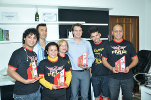 Prefeito recebe campeão de prêmios no Festival de Teatro de Congonhas- MG