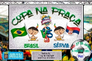 Praça da Bandeira terá telão para o jogo do Brasil hoje