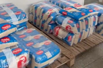 Fundo Social de Solidariedade recebe doação de uma tonelada de arroz 