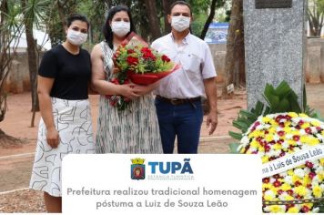Prefeitura realizou tradicional homenagem póstuma a Luiz de Souza Leão
