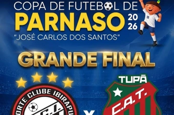 Final da Copa de Futebol de Parnaso acontece neste domingo