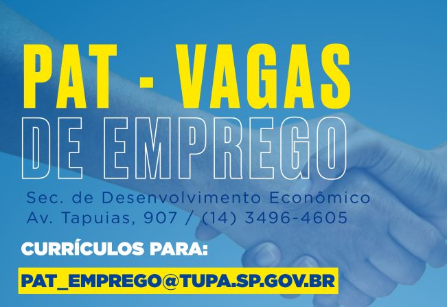 PAT atualiza vagas e anuncia mais de 130 oportunidades de emprego