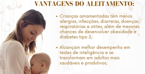 Saúde destaca os benefícios da amamentação para os bebês e para as mães